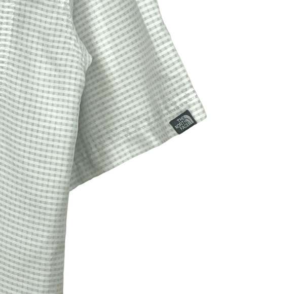 The North Face Light Gray white Plaid Shirt Size Large - Picture 3 of 10